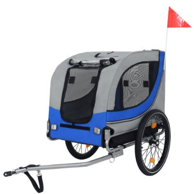 Large Folding Bike Trailer For Dogs 120LB Capacity All-Terrain Pet Carrier, Durable Steel Frame For Cycling, Jogging, Camping Outdoor Adventures