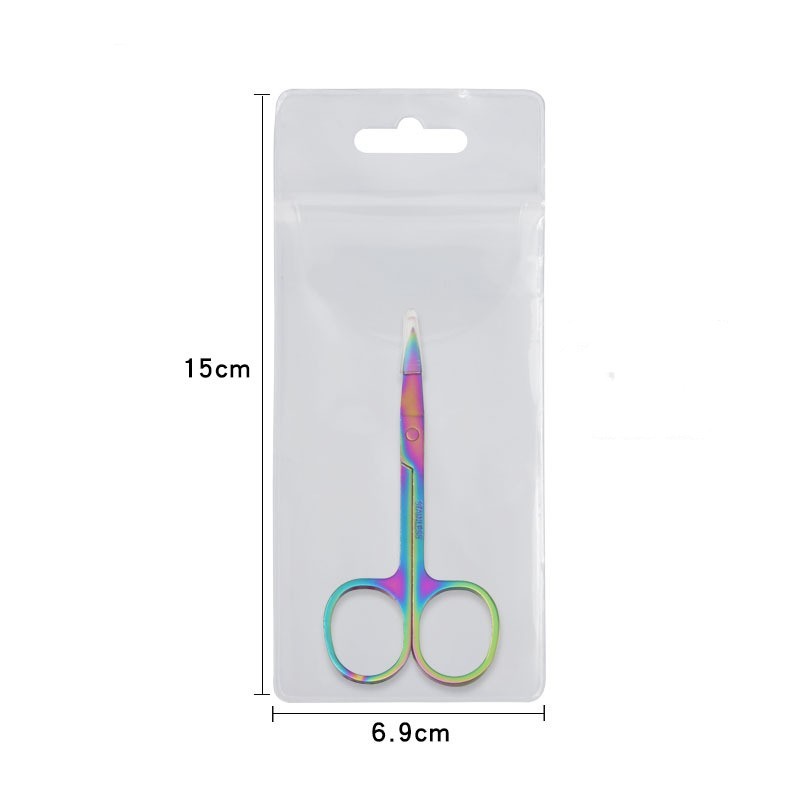 Stainless Steel Color Titanium Eyebrow Trimmer Makeup Beauty Small Scissors
