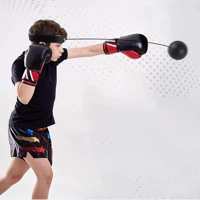 Boxing Reaction Ball Training Set With Adjustable Headband Improves Hand-Eye Coordination And Punching Accuracy Portable And Durable Suitable For Beginners And Experienced Boxers