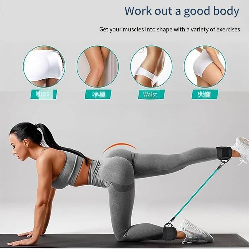 Ankle Resistance Band With Straps Women's Home Hip Ankle Exercise Fitness Equipment