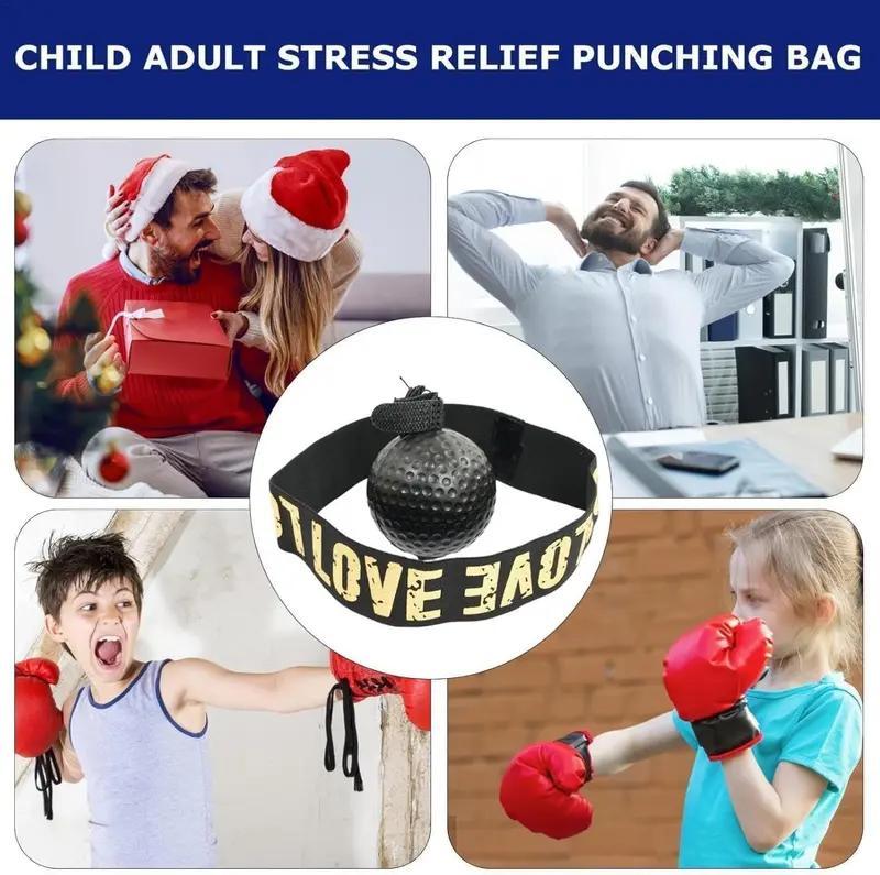Boxing Reaction Ball Training Set With Adjustable Headband Improves Hand-Eye Coordination And Punching Accuracy Portable And Durable Suitable For Beginners And Experienced Boxers