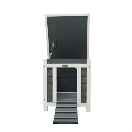 Weatherproof Wooden Outdoor Rabbit Hutch Lockable Door Openable Top Indoor For Small Animals