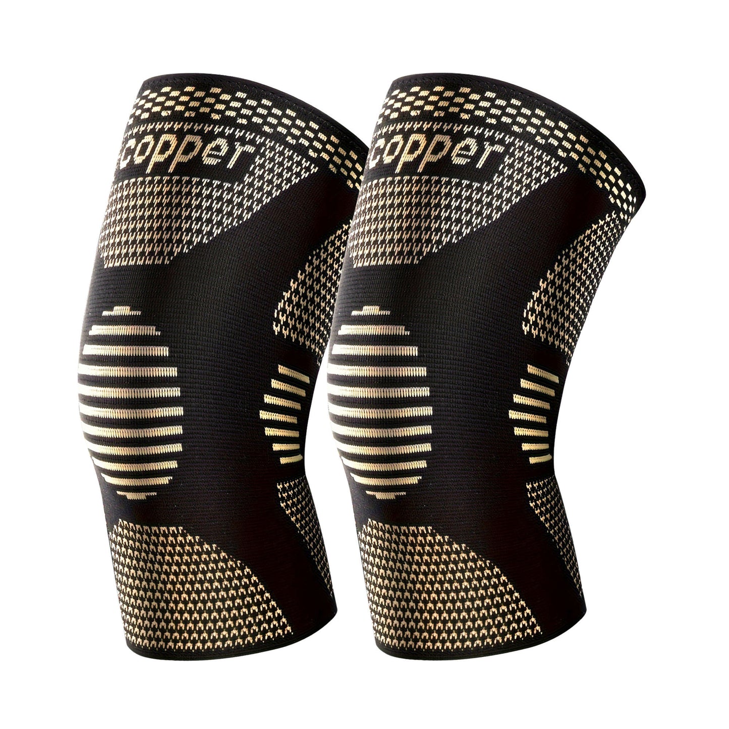1 Pair Copper Knee Pads Ultimate Shock-Absorbing Gear For Men & Women Superior Knee Support For Sports Yoga Fitness Basketball