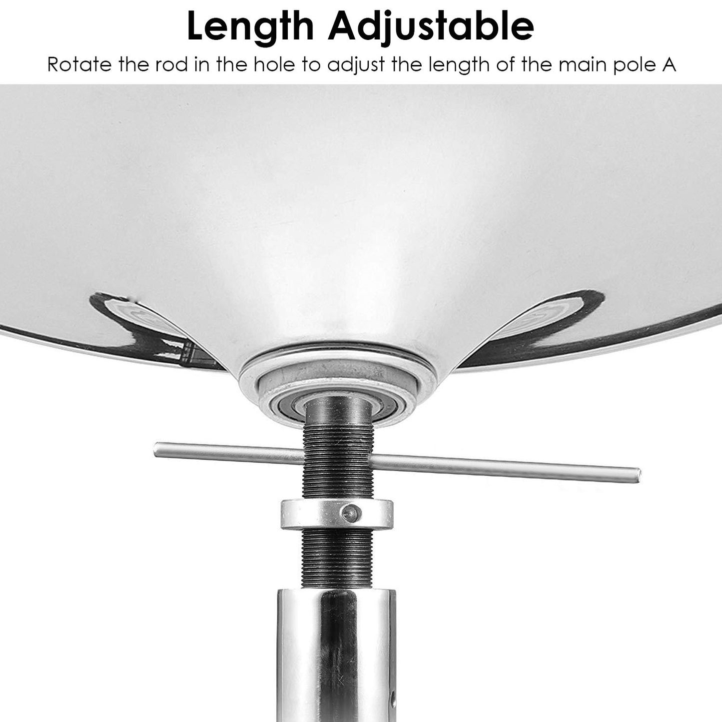 1Pc Stripper Dance Pole 45mm Spinning Static Dancing Pole With 88-108.1in Adjustable Height 551LBS Weight Capacity For Fitness Exercise Party Home Club Gym